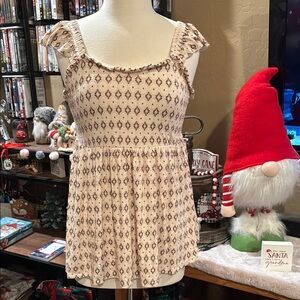 Torrid Women's Beige Patterned Top
